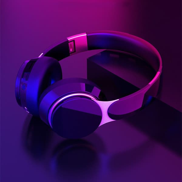 Trådlösa och trådbundna hopfällbara Bluetooth-hörlurar