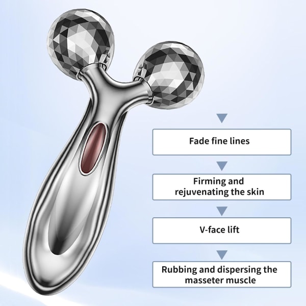 1 styck 3D ansiktsmassager, mikronålvals, ansiktslyftning a