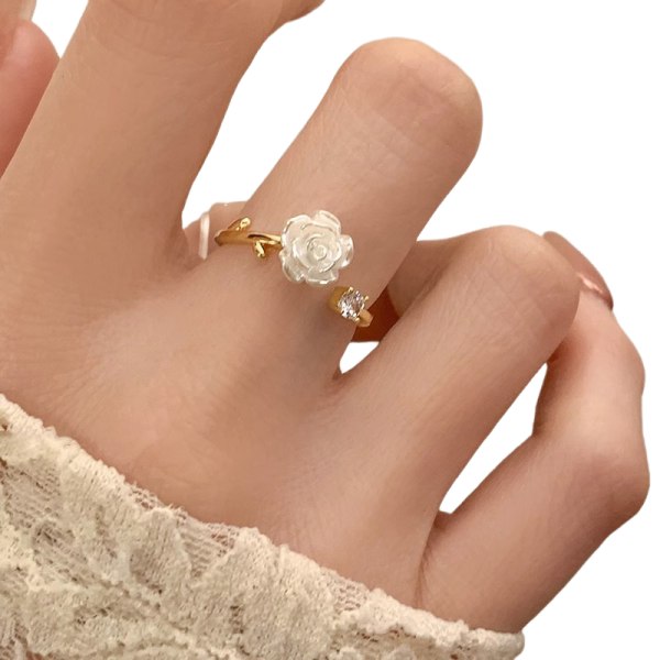 Camellia ring, flickring, justerbar