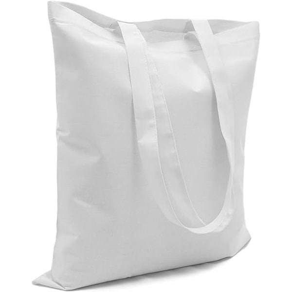 White 35x40cm unisex cotton bag with zipper thick canvas bag