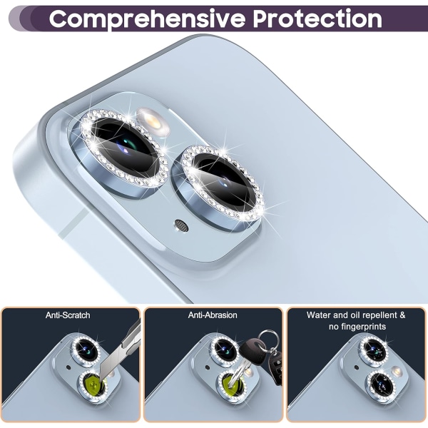 Bakre kameraskydd för iPhone 14/14 Plus Fotoskydd, Temp