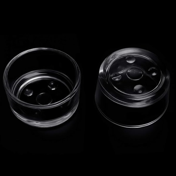 Set med 5 klara glaslyktor med värmeljus - 5,2 cm/2,04 tum