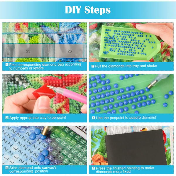 5D diamantmålning-DIY-30x40cm-Andliga husdjur, goda vänner