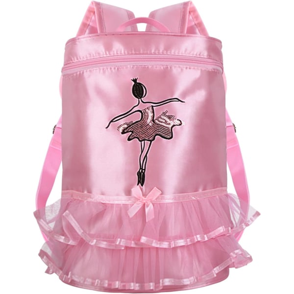 （rosa）Rosa handväska Balettdansväska för flickor Barn med avtagbar rem Fringe Handväska Ballerin