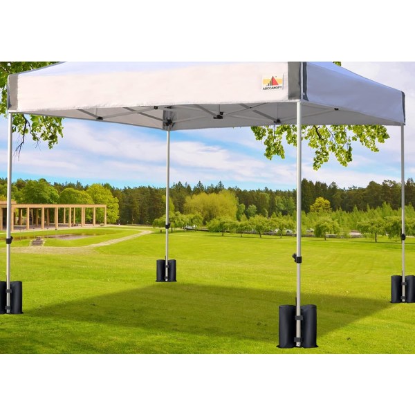 (Svart) 4-pack Gazebo Vikt Väskor Industriell Kvalitet Tung Duty Dou