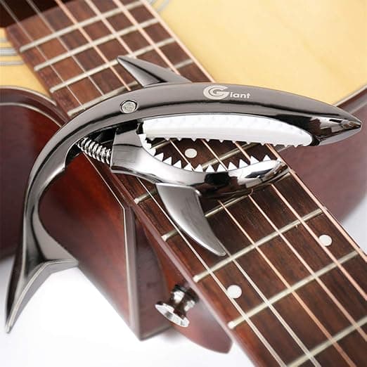 1 st Shark Guitar Capo, För Akustiska Gitarer, Elektriska Gitarer, Bas och Ukulele