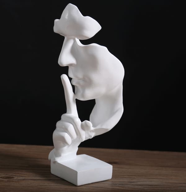 Dekorativ figur modern skulpturfigur \"Ansikte\"
