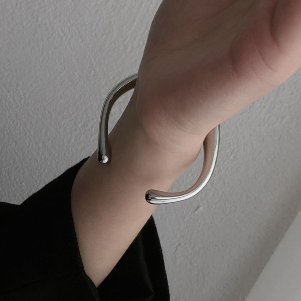 Enkelt 925 sterling silver armband modearmband