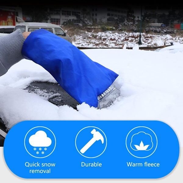 Is-skrapa med handskar, fönster skrapa, snöskrapa för fönster