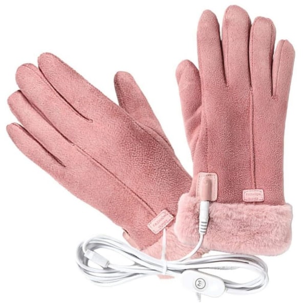 USB uppvärmda handskar Vinterhandskar för kvinnor