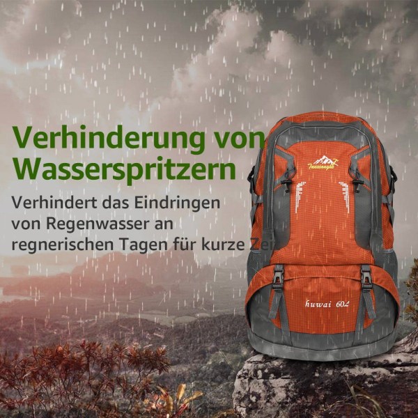 Vandringsryggsäck 60L vandringsryggsäck reseryggsäck utomhusryggsäck för vandring