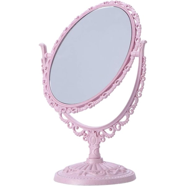 Oval kosmetisk spegel Vintage Bordsskiva Vanity Magnification 360 De