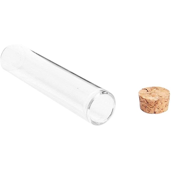 12 st 50 ml 30 mm x 100 mm Mini Glasflaskor Burkar Reagensrör med Kork