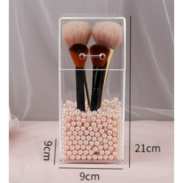 Brush Organizer，Akrylförvaringslåda Makeup Borsthållare Makeup Br