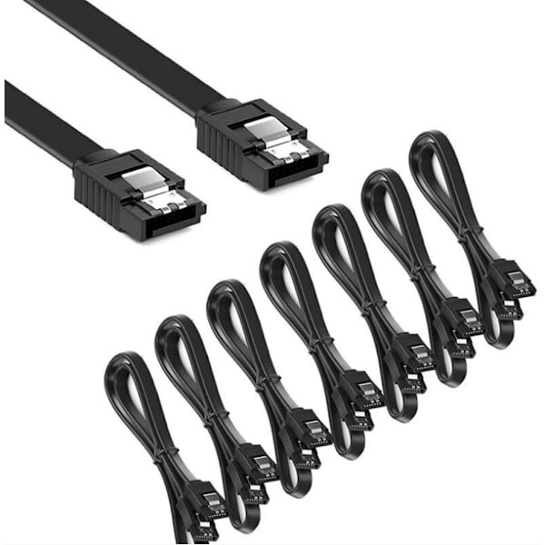 40 cm SATA-datakabel 6,0 Gbps Svarta ändar Plug-in Seriell SATA-hårddisk Kabel SATA 3.0 SSD-datakabel