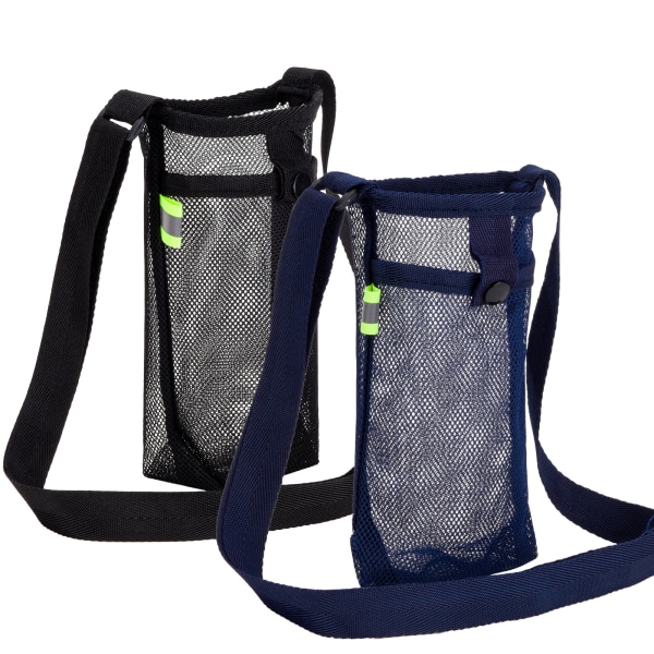 Förpackning med 1 bärbar vattenflaskhållare med justerbar axelrem lämplig för sportvandring camping mm.