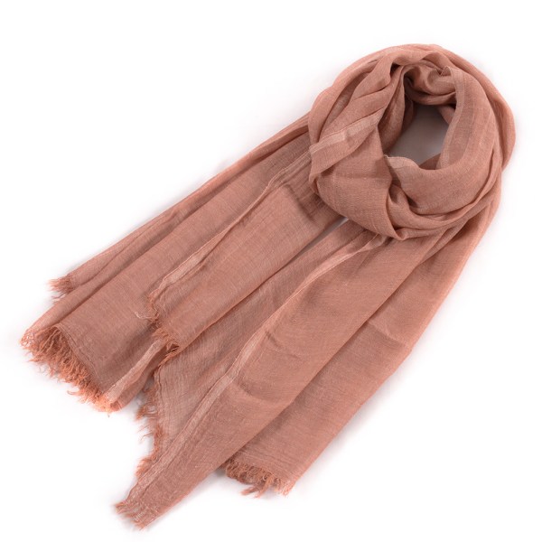 Scarf basic scarf med liten franskant lätt slinghalsduk för kvinnor