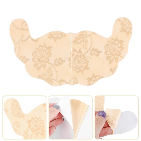 B,Heart push-up bh 6x självhäftande bh, strapless bh push-up, självhäftande silikonbh (H303) utan bygel