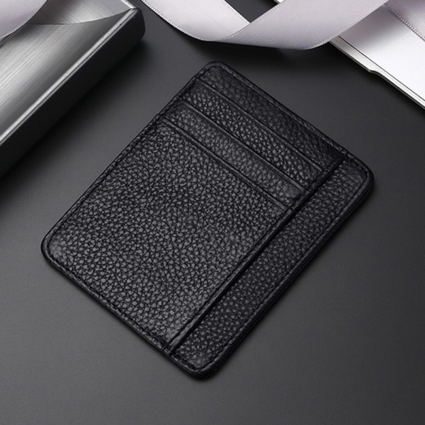 piece Black Eono Amazon Brand - Läderplånbok för kvinnor och män - Platt design med RFID-lässkydd