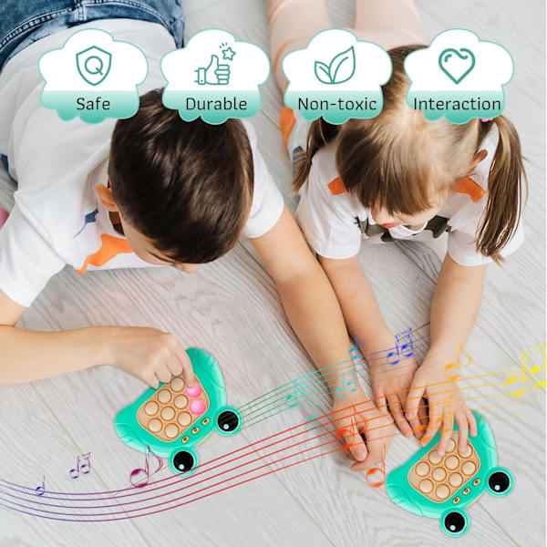 (Grön) Pussel Pop Game Controller, Bubble Sensory Fidget Toy, Fickspel för barn, Snabb