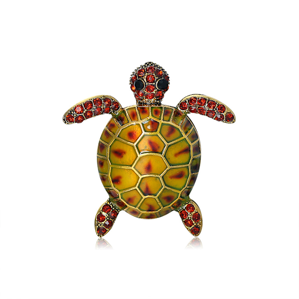 Red-Sea turtles Ladies Brooches Floral Brooch Pin Plated Flower Decorative Dress Jewelry Retro Shawl