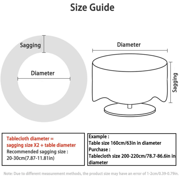 Röd rund duk, köksrund duk, 160cm