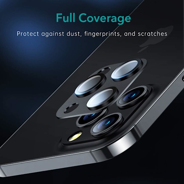 Svart bakre kameraskydd för iPhone 14 Pro/iPhone 14 Pro Max,