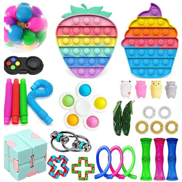 Adventskalender 2023 - 30-pack Fidget Pop it -leksaker för vuxna och bebisar