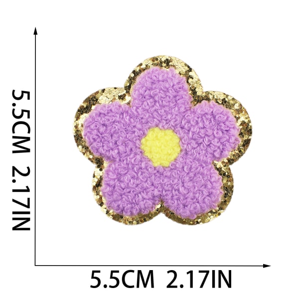 21 Broderie de fleurs colorées pour coudre des badges sur des vêt