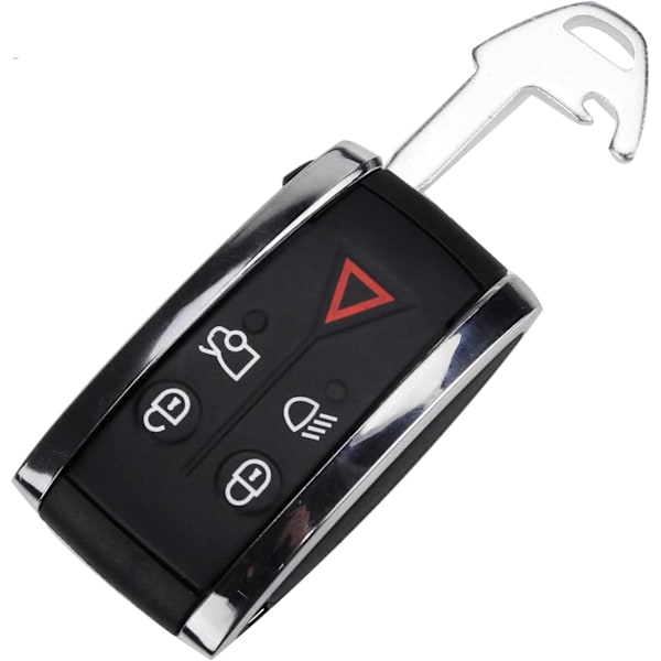 5 knapper bil fjernbetjening smart nøglefri nøgle etui med ubeskåret nøgleblad til Jaguar XF XK XKR 2007 2008