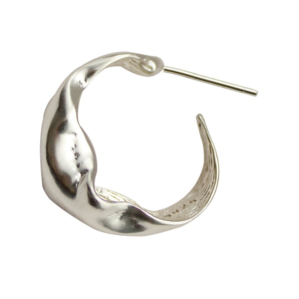 Franska moderiktiga glosiga örhängen i sterling silver