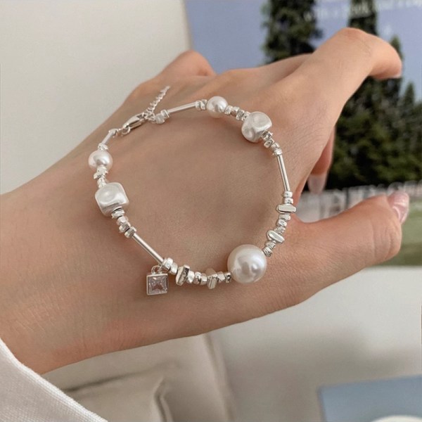 Stora pärlor, cat eye pearl lätt armband i lyxstil