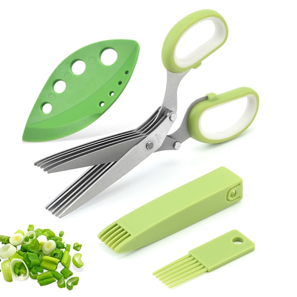 kitchen tools - Multi-use gourmet scissors set with 5 stainless steel blades