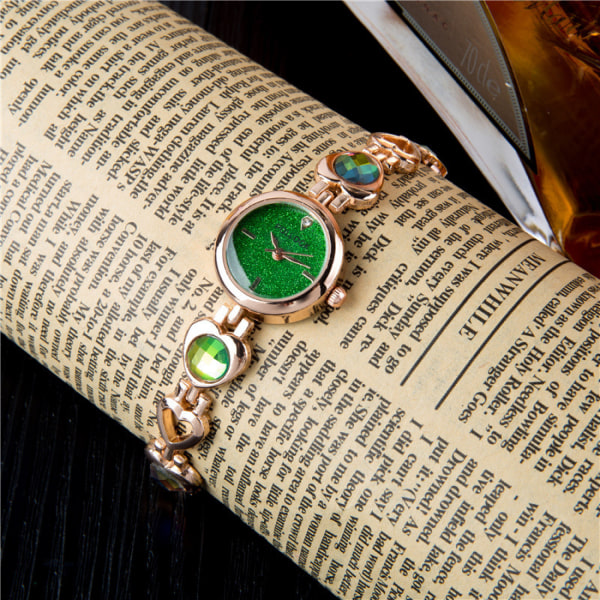 Quartz watch armbandsur färgskiftande ädelsten