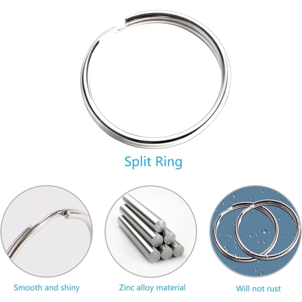 Silverfärgade Swivel Lobster-spännen & Nyckelringsringar med Plastlåda, 50 st