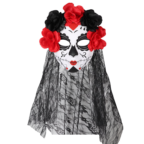 Ghost Bride Day of the Dead Halloween Maske cos kostyme rekvisitter skrekkmaske