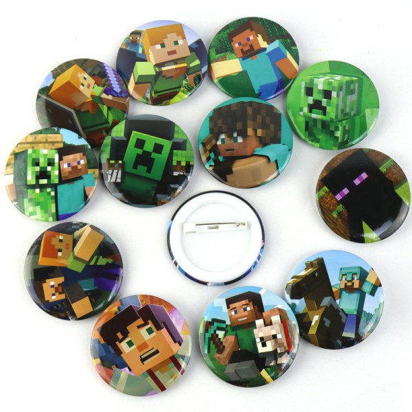 12-pack Minecraft Badge Badge Ornament