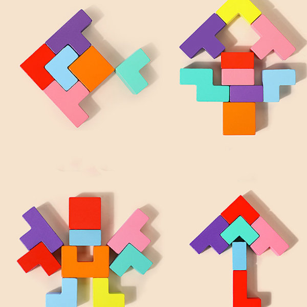 Tetris byggklossar, pedagogiska konstruktionsleksaker