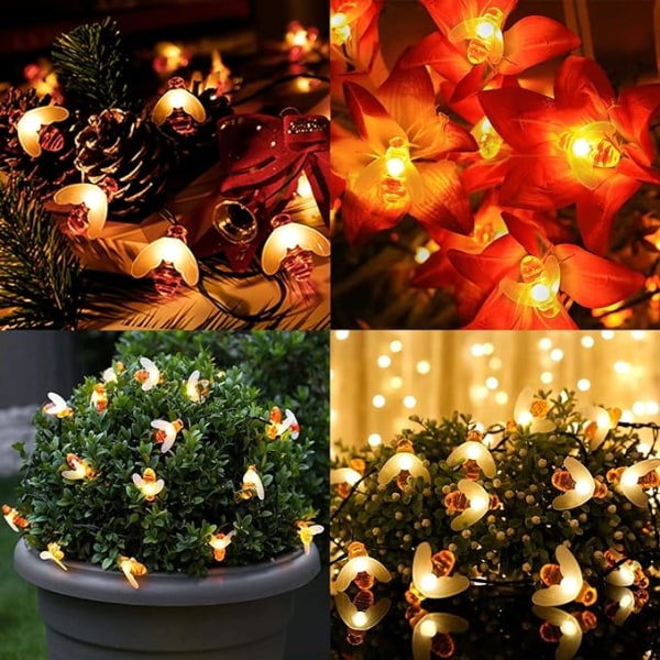 Solar Garden Lights, Solar powered string lights 50 LEDs för outd