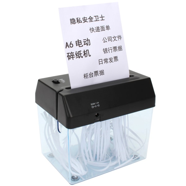 Mini elektrisk dokumentförstörare A6 pappersdokumentskärmaskin med brevöppnare