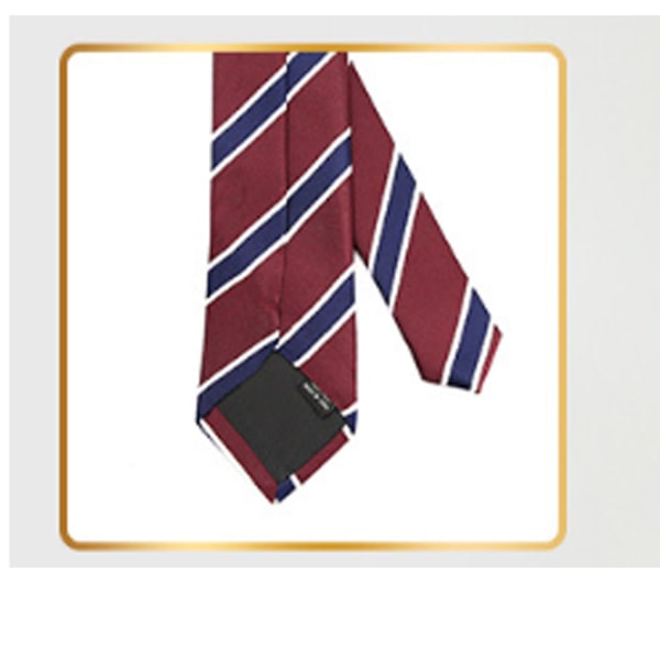 Klassisk randig vinröd slips