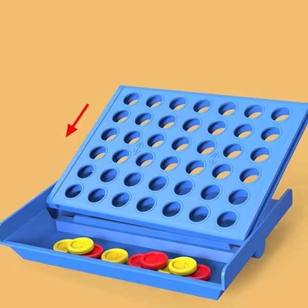 Connect 4 i rad Brädspel (18,3x13,1x4cm) Barnens Utbildningsspel Klassiskt Party Schack Familjespel Ea
