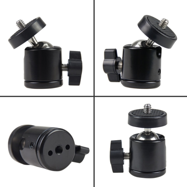 Mini Ball Head 2-pack Kulhuvudsfäste med avtagbar 1/4" Hot Shoe Adapter