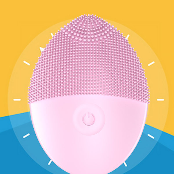1 st Elektrisk Ansiktsrengöringsborste (Rosa), Mini Silikon Sonic V