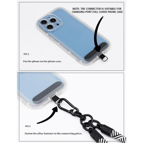 Mobiltelefon Crossbody Anti-lost Lanyard Grønn Justerbar Klatretau Spenne Tau Avtakbar