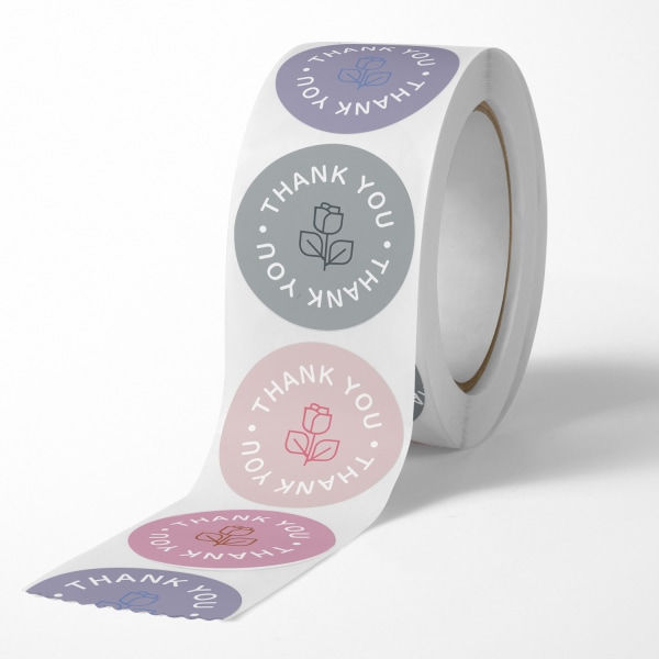 500 st Temaförseglingsdekaler - Rosor, Gift Tag Stickers, Chris