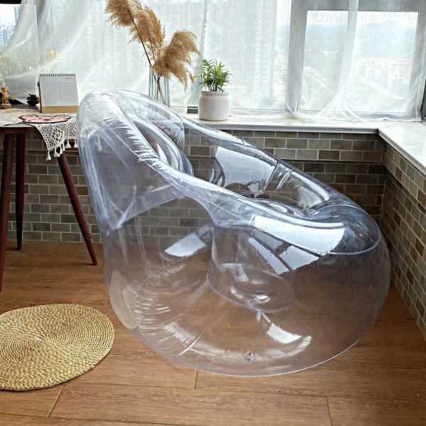 Uppblåsbar stol Transparent Uppblåsbar soffstol Soffa Blow Up Couch