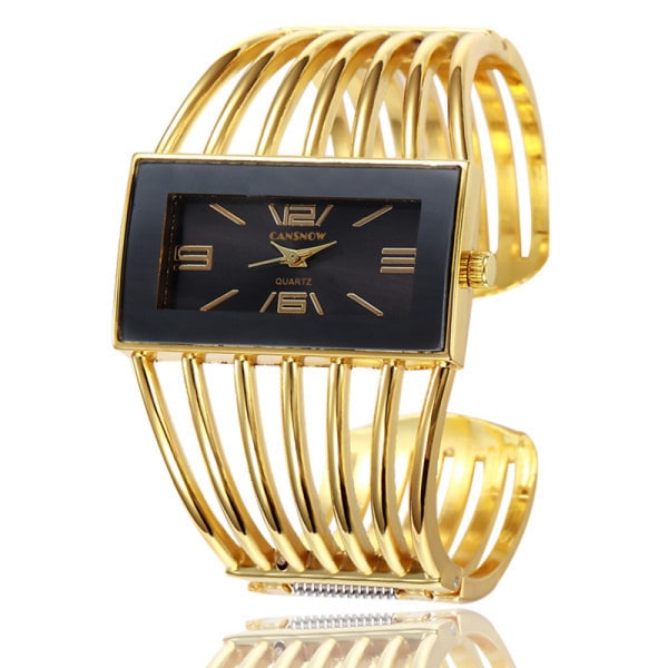 Watch elegant guld rektangellås watch business armbandsur