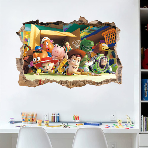 Toy Story 3D väggdekal, tapeter, PVC, rumsdekoration, 60cm*40cm