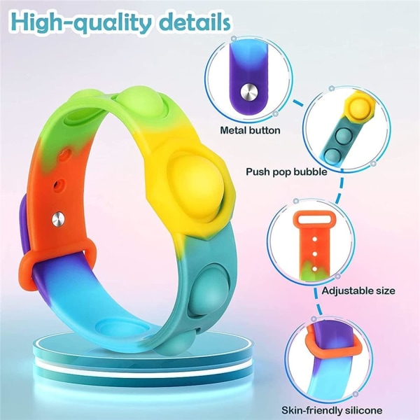 Stressavlastande handledsband Fidget leksaker Bärbar enkel sensorisk Fidge